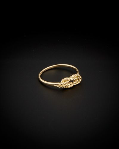 14K Italian Gold Twisted Love Knot Ring