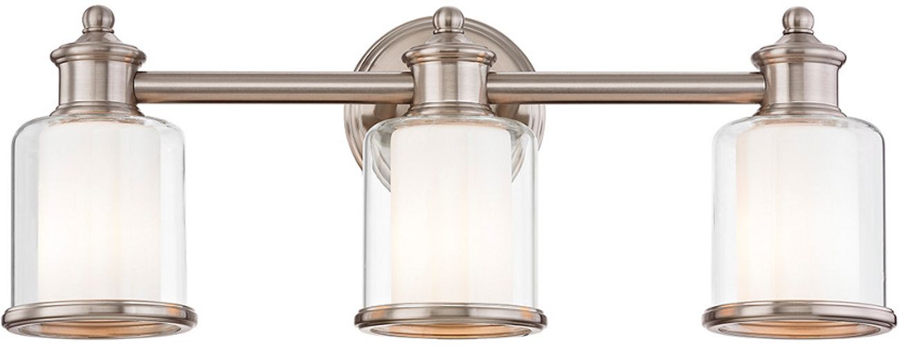 Livex Middlebush 3-Light Brushed Nickel Bath-Light