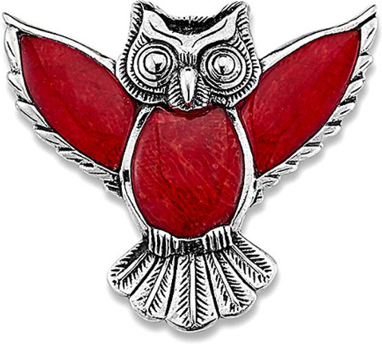 Samuel B. Silver Coral Owl Pendant
