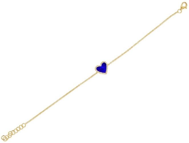Sabrina Designs 14K 0.70 ct. tw. Diamond & Lapis Heart Bracelet