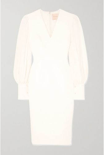 Essi Tulle-trimmed Crepe Midi Dress - Ivory