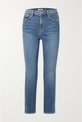 Reed Cropped High-rise Straight-leg Jeans - Mid denim