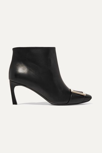 Belle Vivier Trompette Leather Ankle Boots - Black