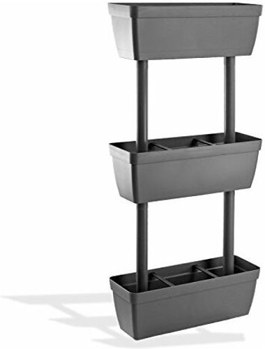 FIORIERE VERTICALI KIT ANTRACITE 50X17 CM.