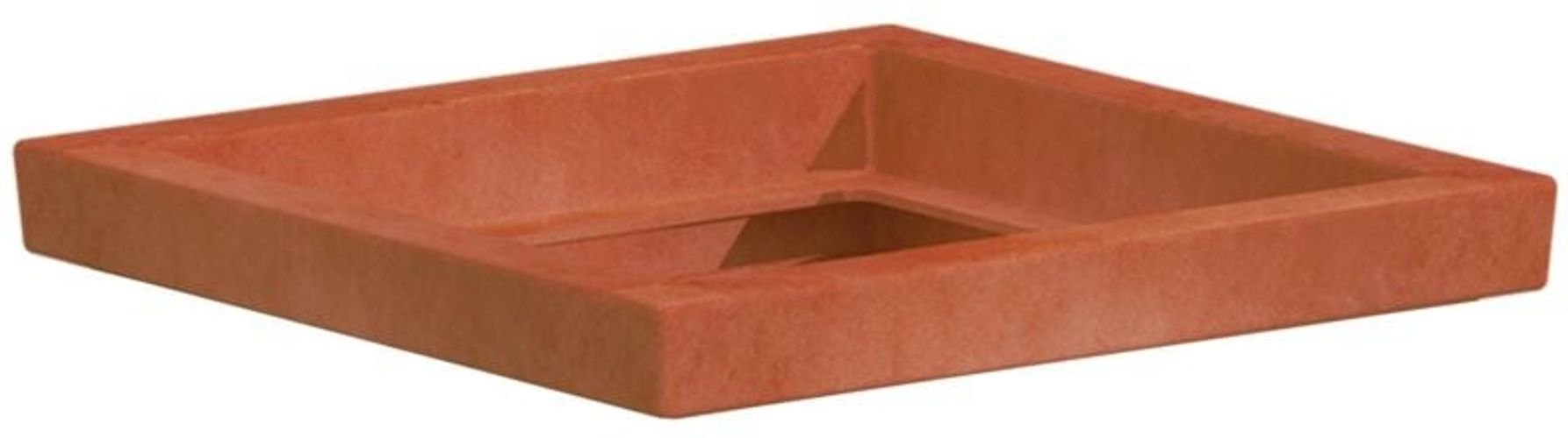 Sottovaso per vaso quadrato in resina per piante e fiori 'Made in Italy' da esterno -50 x 50 cm / Impruneta