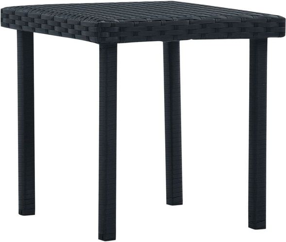 Tavolino da Tè per Esterni Nero 40x40x40 cm in Polyrattan vidaXL - Nero