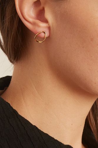 Wave Studs in 14k Gold Vermeil