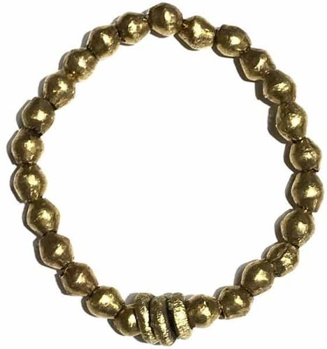Metal Single Stack Bracelet in Gold