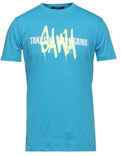 Uomo T-shirt Azzurro S 100% Cotone