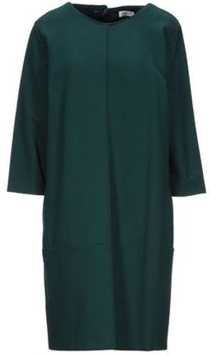 Donna Vestito corto Verde scuro XL 68% Viscosa 28% Poliammide 4% Elastan