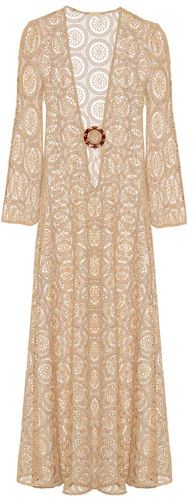 Floral-lace cotton dress