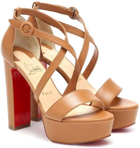 Loubi Bee Alta leather platform sandals