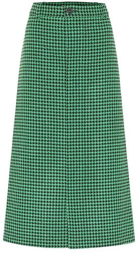 Coat wool-blend midi skirt