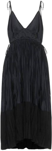 Twill midi dress
