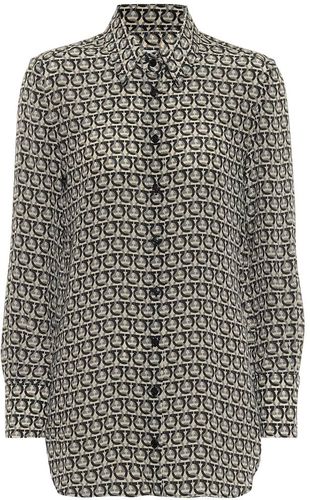 Printed silk twill shirt