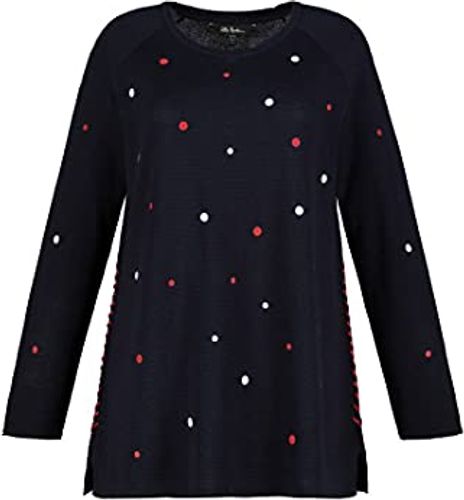 Pullover mit Punkten, Marine, 58+ Donna