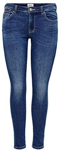 ONLISA4 Life Zip Reg Skinny ANA230 Noos Pantaloni, Blu Jeans Scuro, 29W x 34L Donna