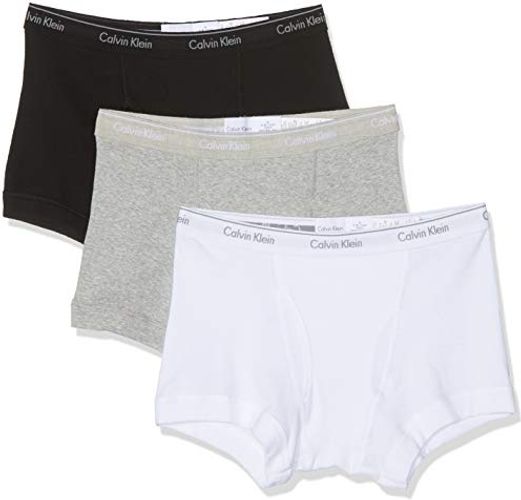Trunk 3pk Slip, Nero (Black/White/Grey Heather Mp1), Large (Pacco da 3) Uomo