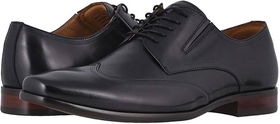 Postino Wing Tip Oxford (Black Smooth) Men's Shoes