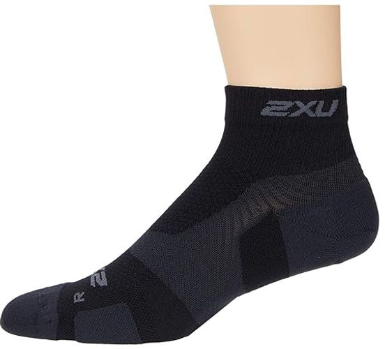 Vectr Light Cushion 1/4 Crew Sock (Black/Titanium) Crew Cut Socks Shoes