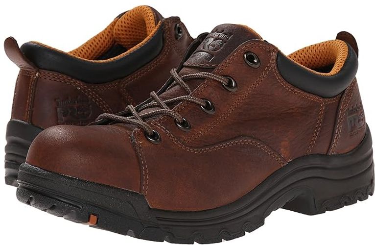 TiTAN(r) Oxford Alloy Safety Toe (Brown Full-Grain Leather) Women's Industrial Shoes