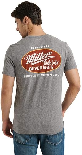 Miller High Life Tee (Heather Grey) Men's Clothing