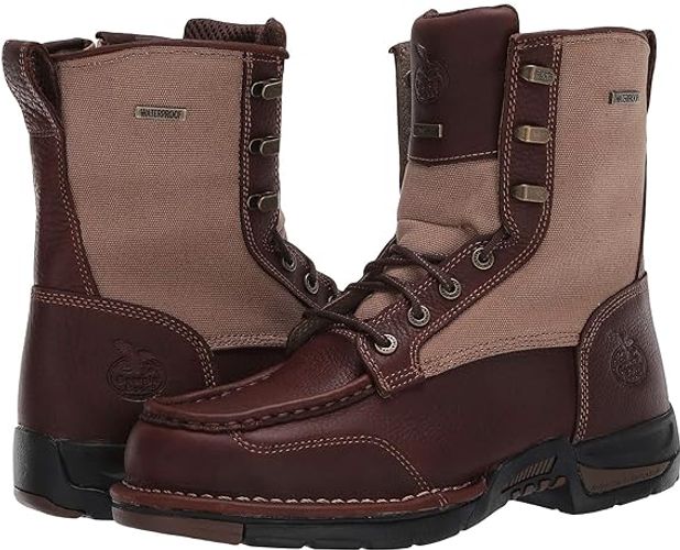 Upland 8 Moc Toe Side Zip (Brown) Men's Boots