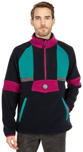 Soul Power 1/2 Zip Fleece (True Black) Men's Clothing