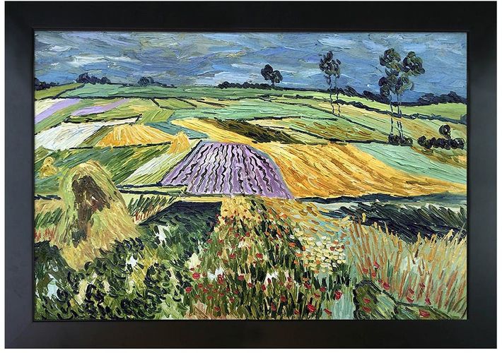 Overstock Art Wheatfields Framed Oil Reproduction of an Original Painting by Vincent Van Gogh at Nordstrom Rack