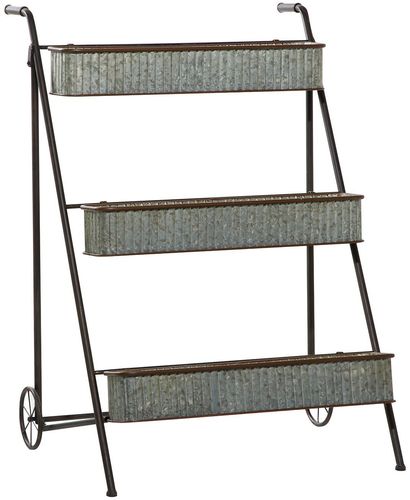 Willow Row Large Multi-Colored Metal Rack Outdoor 3-Tier Planter at Nordstrom Rack
