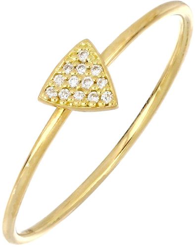 Bony Levy 18K Gold Petite Triangle Pave Diamond Ring - 0.04 ctw at Nordstrom Rack