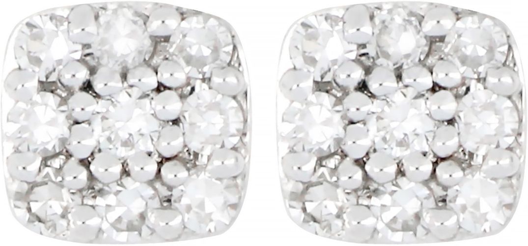 Carriere Sterling Silver Pave Diamond Square Stud Earrings - 0.10 ctw at Nordstrom Rack
