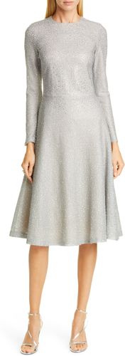 St. John Evening Bejeweled Silver Netting Knit Dress at Nordstrom Rack