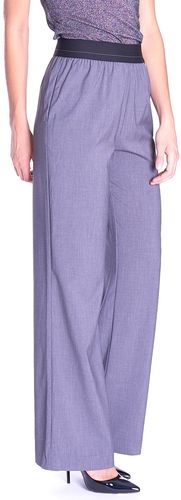 PANTALONE LUCKYLU PALAZZO FRESCO LANA GRIGIO