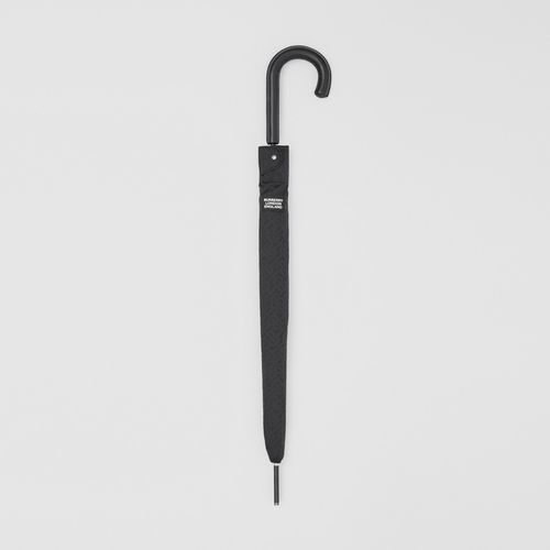 Monogram Print Umbrella, Black