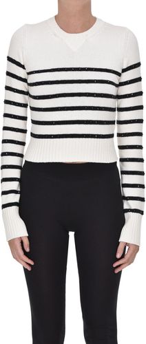 Pullover cropped a righe