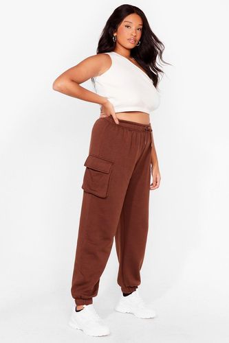 As Easy As That Plus High-Waisted Joggers - Chocolate