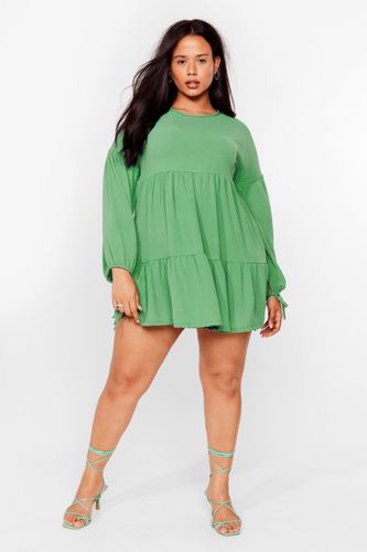 Tier's the Deal Plus Mini Dress - Sage