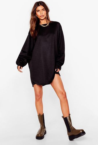 Move Oversized Sweatshirt Dress - Black