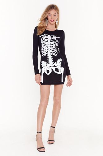 No-Body's Fool Skeleton Dress - Black