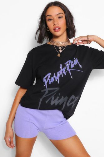 Prince Purple Rain Slogan Licence Graphic T-Shirt - Black - S