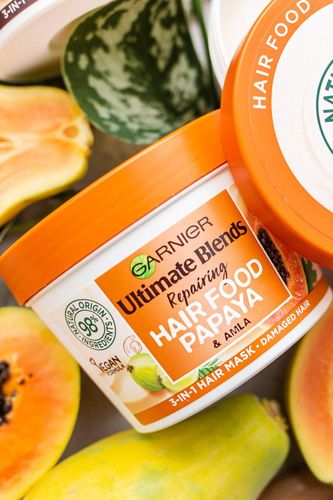 Garnier Ultimate Blends Hair Food Mask Papaya 390Ml - Orange - One Size