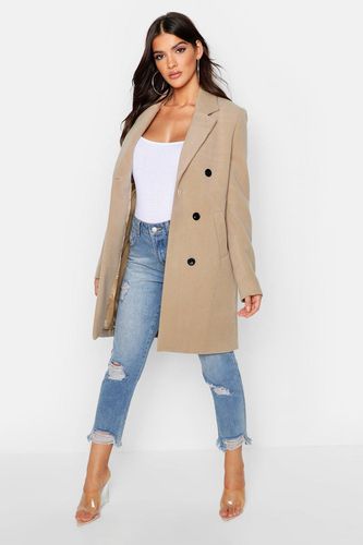 Double Breasted Coat - Beige - 4