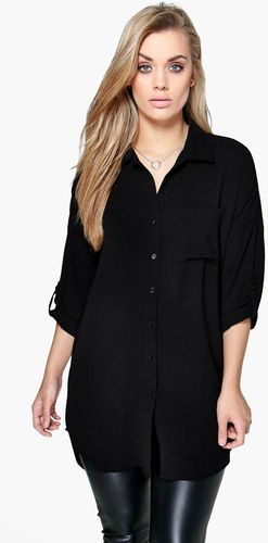 Plus Oversized Shirt - Black - 12