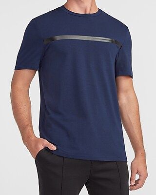 Chest Stripe Moisture-Wicking Performance Graphic T-Shirt Blue Men's XS