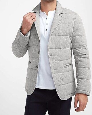 Gray Quilted Blazer