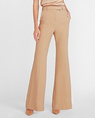 Super High Waisted Supersoft Twill Side Tab Flare Pant Neutral Women's 6 Long