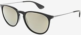 Ray-Ban Black Erika Round Sunglasses Women's Black