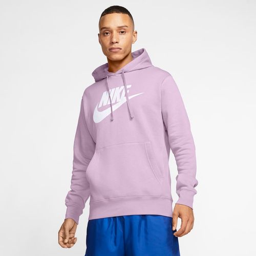 Felpa pullover con cappuccio e grafica Nike Sportswear Club Fleece - Uomo - Viola