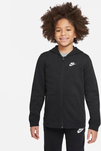 Felpa con cappuccio e zip a tutta lunghezza Nike Sportswear Club - Ragazzi - Nero